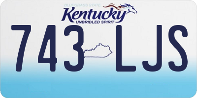 KY license plate 743LJS