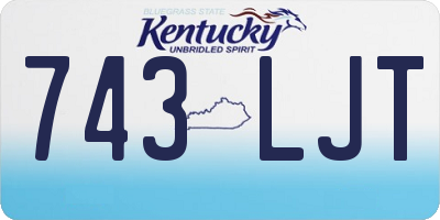 KY license plate 743LJT