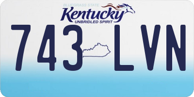 KY license plate 743LVN