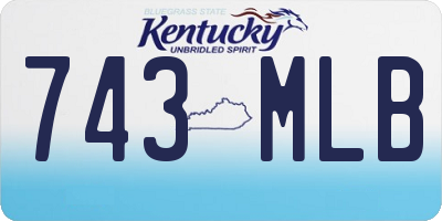 KY license plate 743MLB