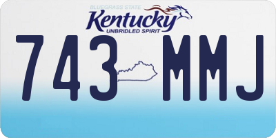 KY license plate 743MMJ