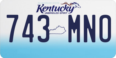 KY license plate 743MNO