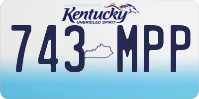 KY license plate 743MPP