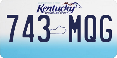 KY license plate 743MQG