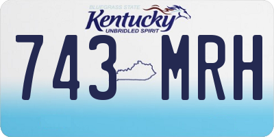 KY license plate 743MRH