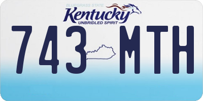 KY license plate 743MTH