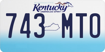 KY license plate 743MTO