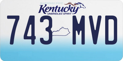 KY license plate 743MVD
