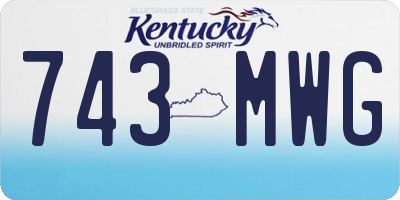 KY license plate 743MWG