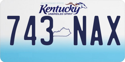 KY license plate 743NAX