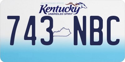 KY license plate 743NBC