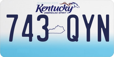KY license plate 743QYN