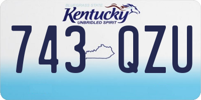 KY license plate 743QZU