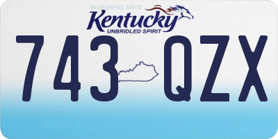 KY license plate 743QZX