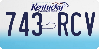 KY license plate 743RCV