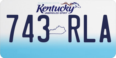 KY license plate 743RLA
