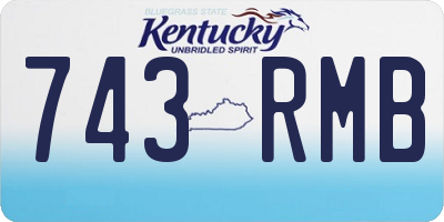 KY license plate 743RMB