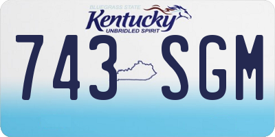 KY license plate 743SGM