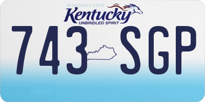KY license plate 743SGP