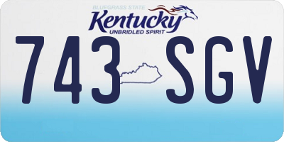 KY license plate 743SGV