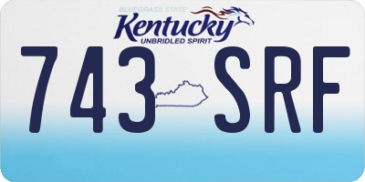 KY license plate 743SRF