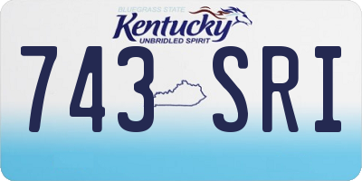 KY license plate 743SRI