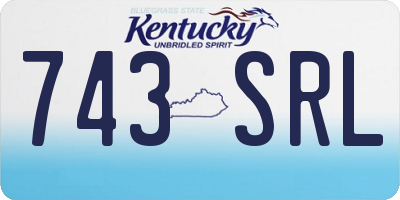KY license plate 743SRL