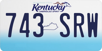 KY license plate 743SRW