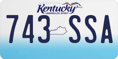KY license plate 743SSA