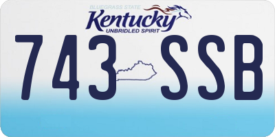 KY license plate 743SSB