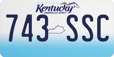 KY license plate 743SSC