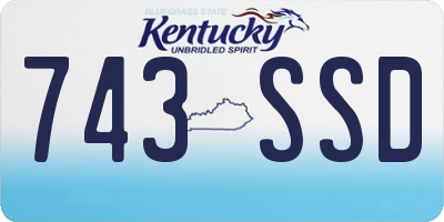 KY license plate 743SSD