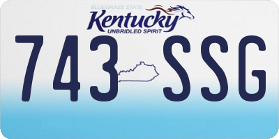 KY license plate 743SSG