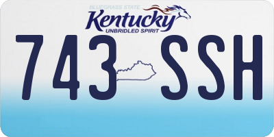 KY license plate 743SSH