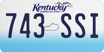 KY license plate 743SSI