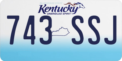 KY license plate 743SSJ