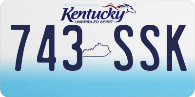 KY license plate 743SSK