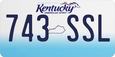 KY license plate 743SSL