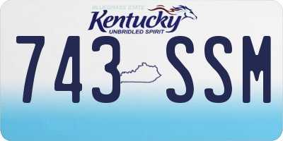 KY license plate 743SSM