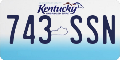 KY license plate 743SSN