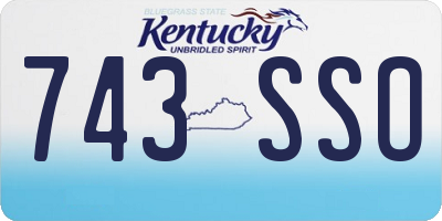 KY license plate 743SSO