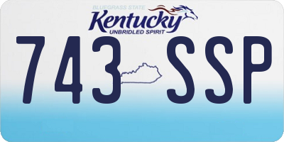 KY license plate 743SSP