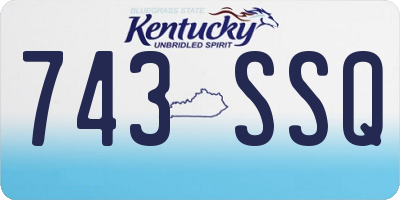KY license plate 743SSQ