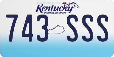 KY license plate 743SSS