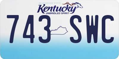 KY license plate 743SWC