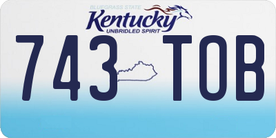 KY license plate 743TOB