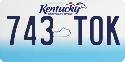 KY license plate 743TOK