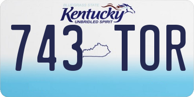 KY license plate 743TOR