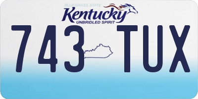 KY license plate 743TUX