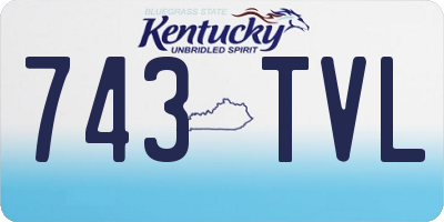 KY license plate 743TVL